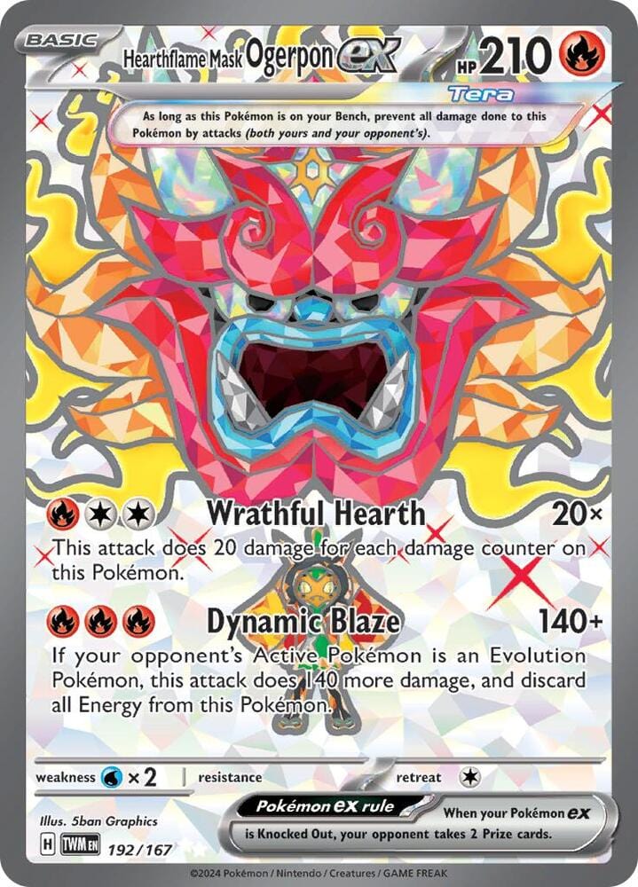 Hearthflame Mask Ogerpon EX (TWM 192)