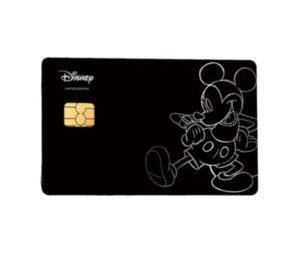 Mickey Pinpas Sticker – Midnight Mouse Edition – Mickey Mouse Line-Art Design op Donkere Achtergrond