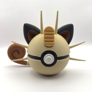 Meowth Pokébal 3D Print – Unieke Pokémon Decoratie & Verzamelitem